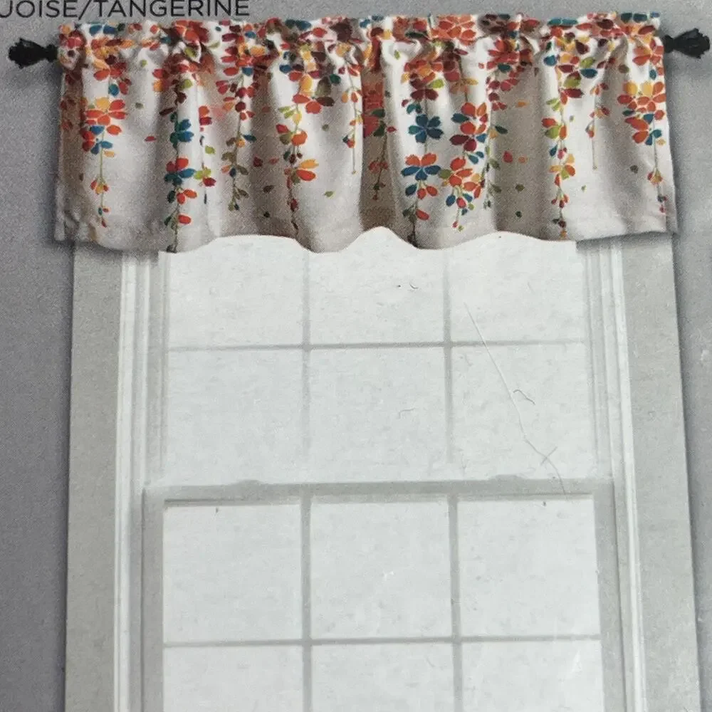 Half Moon Room Darkening Insulated Valance Weeping Flower 52x18x2in NEW